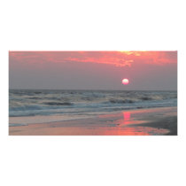 One Perfect Sunset - Oak Island, NC Photo Card