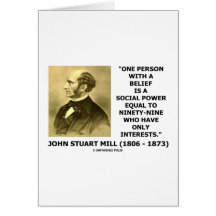 One Person With A Belief Social Power Quote Greeting Cards