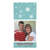 One Photo Snowfall Xmas photo cards