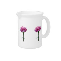 One Pink Carnation Drink Pitchers