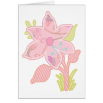 ONE pink flower cards