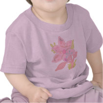 ONE pink flower t-shirts