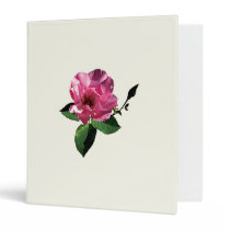 One Pink Rose with Bud binders