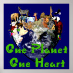 One Planet One Heart Print
