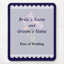 One Purple Iris Wedding Favors Mousepads