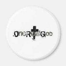 One Real God Fridge Magnet