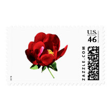 One Red Peony Postage