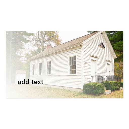 one-room schoolhouse in Connecticut Business Cards