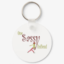 One Sassy Redhead keychains by RaspberryDoodles One Sassy Redhead keychains
