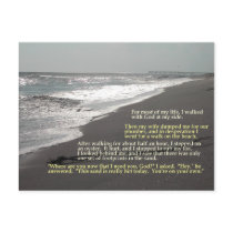 One Set of Footprints... Postcard by irregulargoods One Set of Footprints... Postcard