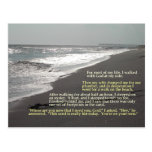One Set of Footprints... Postcard