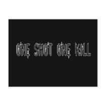 One Shot One Kill Postcard