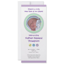 One Sided Birth Announcement invitations