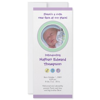 One Sided Birth Announcement invitation