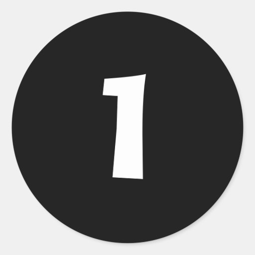 One Small Round Black Number Stickers by Janz | Zazzle