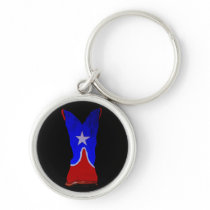 One Star Cowboy Boot Keychain