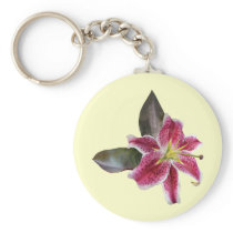 One Stargazer Lily Keychains