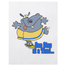 one step at a time funny dieting hippo flyer design