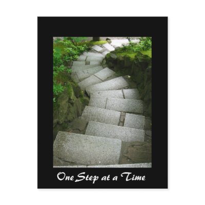 One Step at a Time Post Card by marksmallwood