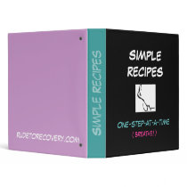 One Step At A Time, SIMPLE  RECIPES,  binder