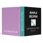 One Step At A Time, SIMPLE  RECIPES,  binder