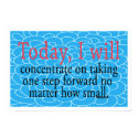 One Step Forward Motivational Poster posters