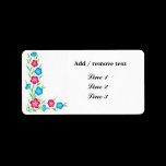 One stroke florals-any occassion labels -customize labels
