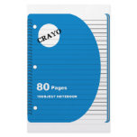 one subject notebook graphic custom stationery