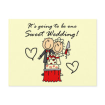 One Sweet Wedding T-shirts and Gifts postcards