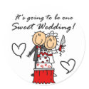 One Sweet Wedding T-shirts and Gifts stickers by stick_figures One Sweet Wedding T-shirts and Gifts stickers