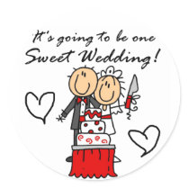 One Sweet Wedding T-shirts and Gifts stickers