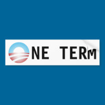 One Term Anti Obama Sticker bumper stickers