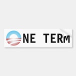 One Term Anti Obama Sticker Bumper Sticker