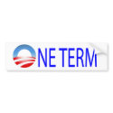 One Term bumper stickers