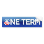 One Term President Obama Bumper Sticker