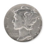 One Thin Dime Refrigerator Magnet