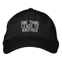one thing leads to another embroidered hats