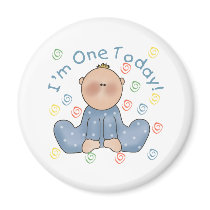One Today Boy Birthday magnets by kids_birthdays One Today Boy Birthday magnets