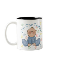 One Today Boy Birthday mugs by kids_birthdays One Today Boy Birthday mugs