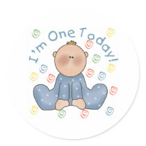 One Today Boy Birthday stickers by kids_birthdays One Today Boy Birthday stickers