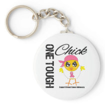 One Tough Chick Breast Cancer Warrior Keychain