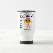 One Tough Chick Breast Cancer Warrior Mugs