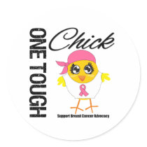One Tough Chick Breast Cancer Warrior Sticker