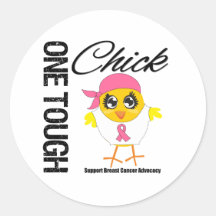 One Tough Chick Breast Cancer Warrior Sticker