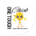 One Tough Chick Childhood Cancer Warrior Stickers