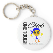 One Tough Chick Colon Cancer Warrior Key Chain