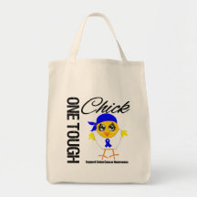 One Tough Chick Colon Cancer Warrior Tote Bags