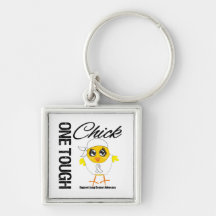 One Tough Chick Lung Cancer Warrior Key Chain