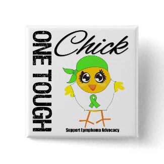One Tough Chick Lymphoma Warrior button