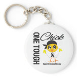 One Tough Chick Melanoma Warrior Key Chain